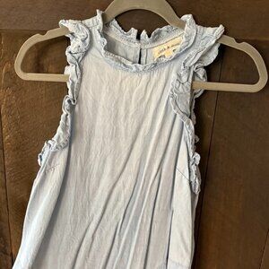 Cloth and Stone Denim Mini Dress with ruffle detailing